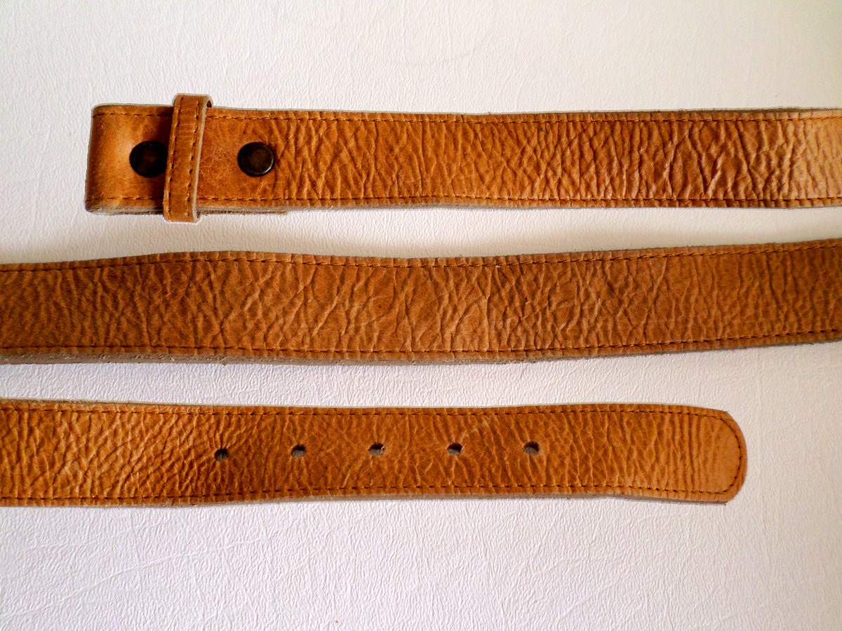 Size 30 76 cm Leather Belt Strap Ladies Tan Wrinkled Leather