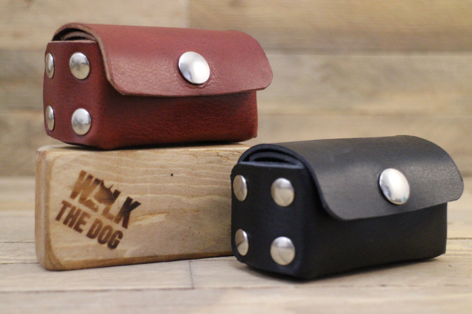 Poop bag dispenser Leather poop bag holder Dog gift Dog