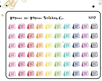 1217~~60 Day Off Work Trackers Planner Stickers.