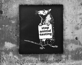 Rat Protest Patch • back patch • animal rights patch • punk patch • rat patch • protest patches • punk aufnäher • custom patches