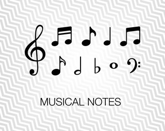Music Notes Svg, Music, Graphic, Cutout, Vector art, Cricut, Silhouette Cameo, die cut, instant download, Digital Cut, Print Files, Pdf, Svg