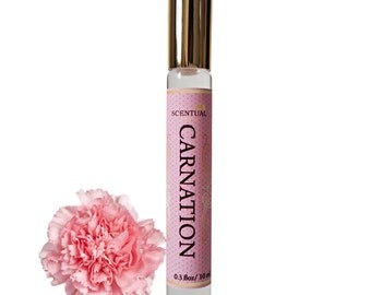 Organic Carnation PERFUME Oil, Carnation Perfume Roll On, Vegan Perfume, Natural Perfume Oil, Gift Idea
