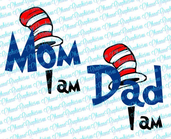 Download Mom I Am with Hat and Dad I Am with Hat SVG
