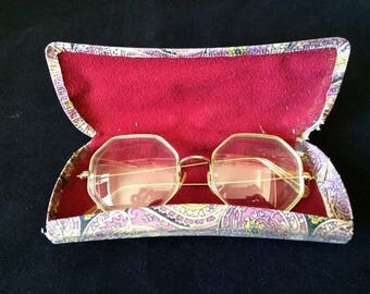 Vintage Eyeglasses Hippie/Mod 1960's Originals with case *SS38