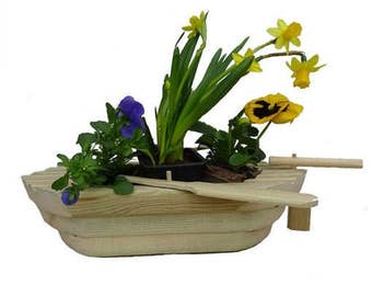 Wooden flower pot Etsy