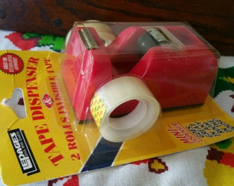 Retro style LePage's mini red tape dispenser unopened