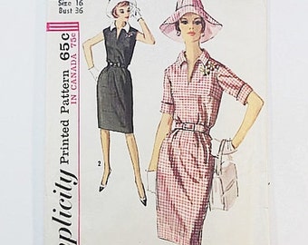 Items similar to 1960s Dress Pattern Simplicity 4988 Day Evening Front ...