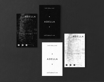 Adella • Premade Minimalist Simplistic Concrete Cement Business Card Design Branding