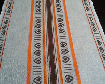 Vintage Sweden linen tablerunner.Home decor.1980's