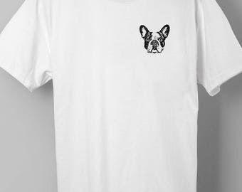 French Bulldog Pocket Print T-shirt
