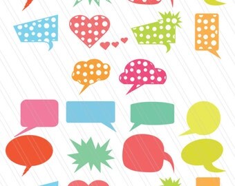 Speech bubble svg cut files,DXF, Speech bubble clipart,vector, balloon bubbles ,Dialogue bubble, thought bubble, digital cutting files