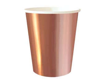 Rose Gold Party Cups, Rose Gold Cups, Rose Gold Partyware, Rose Gold Party, Rose Gold Cups, Rose Gold Shower, Rose Gold, Disposable Cups