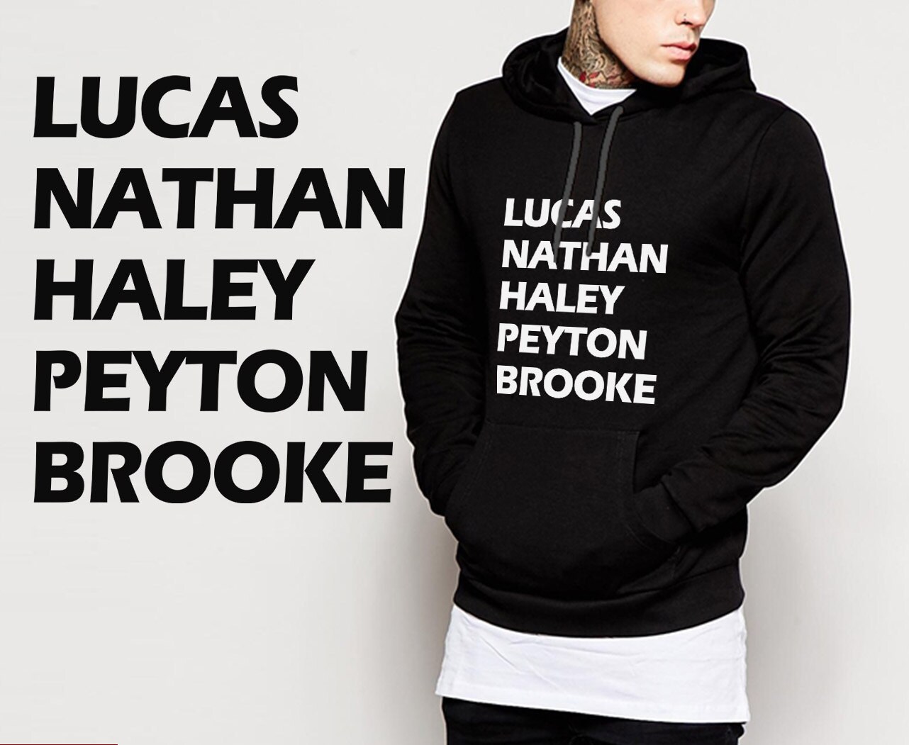 One Tree Hill Hoodie OTH Throwback cast Lucas Scott Hooded