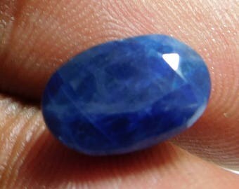 blue sapphire gemstone,natural sapphire faceted stone,cts 5.40 size 8x11x6 mm,PCD 1726