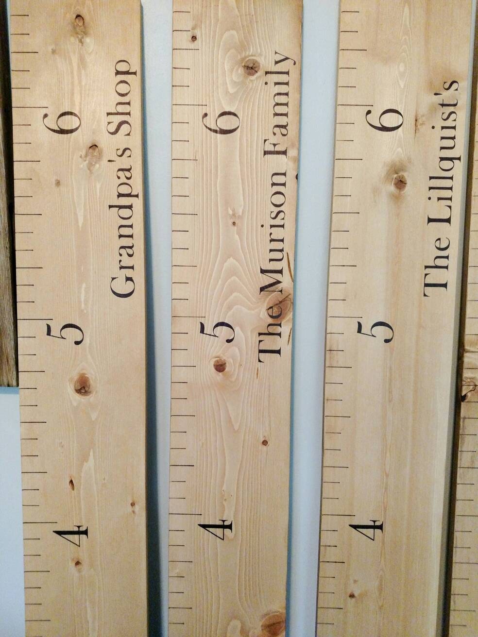Wooden Growth Ruler Personalized Growth Chart Measuring