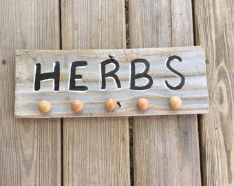 Herb Drying Rack - Herb Rack - Rustic Herb Drying Rack - Rustic Kitchen Decor - Rustic Kitchen Herb Rack -