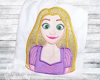Rapunzel Applique Machine Embroidery Design 4x4 5x7 6x10 INSTANT DOWNLOAD