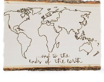Wood world map  Etsy