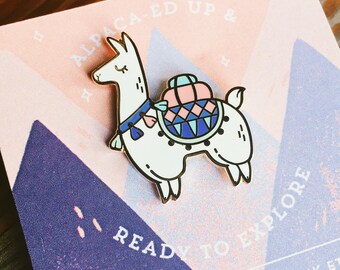 Alpaca Adventures Hard Enamel Lapel Pin Flair
