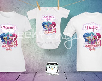 Shimmer and shine birthday shirt, Shimmer and shine shirt, shimmer and shine birthday, shimmer and shine, Shimmer and shine party