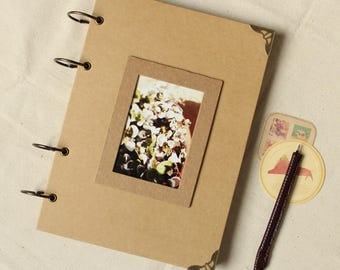 Photo Album, Kraft Photo Album, black kraft Photo Album, Ring Binder Photo Album, blank scrapbook Album, Wedding Album, Baby photo Album