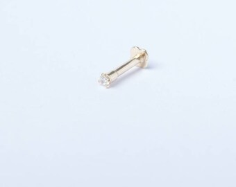 Tiny cz stud - gold stud earring - cz stud - tiny cz - tiny earring - tiny stud - helix - cartilage - conch - tragus - rook - I31175