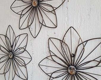 Metal Wall Flower wall flower | etsy Metal Wall Flower wall flower | etsy