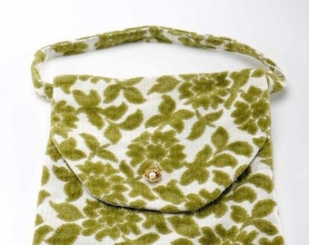 Vintage Sage and Cream Flower Purse