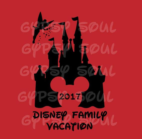Download Disney Family Vacation 2017 Silhouette SVG Cricut Cut File