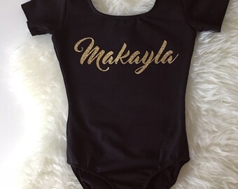 Personalize leotard with name and text Choice, Girls Leotard, Kids Ballet/Gymnastics Leotard, Toddler Leotards, Custom birthday Leotard
