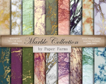 Marble digital paper, marble scrapbook paper, marble backgrounds, marble effects, gold marble, marble, teal, blue, green, printable marble