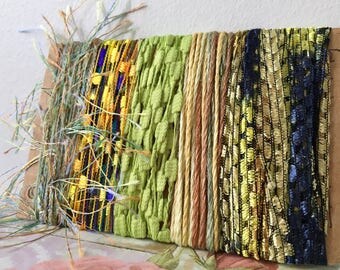Creative Art Yarn Bundle Art Fiber Bundle Yarn Scraps Art Yarn Green Yarn Bundle Lime Yarn Bundle Fiber Yarn Bundle Textile Fiber Art Bundle