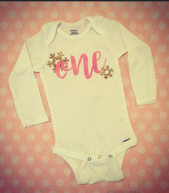 1st Birthday Girl One Bodysuit Girl Birthday Bodysuit Girl