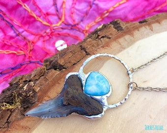 MAJESTIC MONSTER ~ Shark Tooth | Larimar