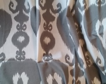 Gray curtains, Window curtains, bedroom curtains, curtain panel, gray and cream, gray decor