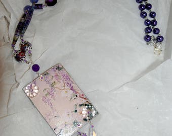 Collana "Botanica" peonie e glicini - "Botanica" necklace peonies and wysteria