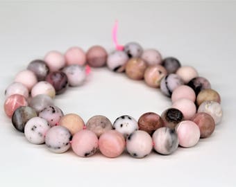 Matte Pink Opal Natural Gemstone Round Loose beads 6/8/10mm