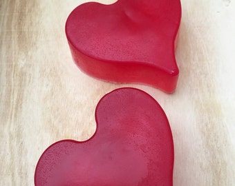 Strawberry heart soap