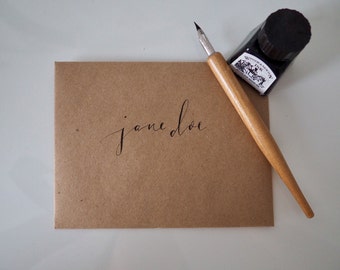 Custom Calligraphy Envelopes (Optional Mailing and Return Addresses)