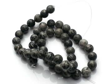 Scenery jasper beads - jasper beads - 8mm beads - round beads - gemstone beads