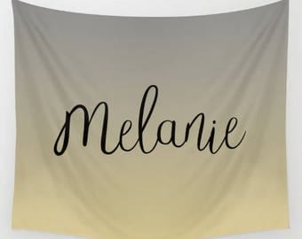 Personalized Wall Decor Bedroom, Coral Wall Art Tapestry Wall Hanging, Custom Tapestry Wall Art Prints, Rose Gold Home Decor Wall