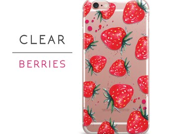 iPhone 7 case strawberry iPhone 7 plus case clear iPhone 6s case fruit iPhone 6 plus case iPhone case iPhone 6 case iPhone 5s,6s plus,a15