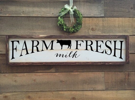 Download Farm fresh milk Farmer's Market Sign vintage Home Decor