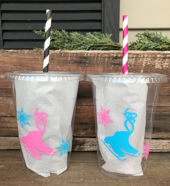 Ice Skating Party Cup Birthday Party favor Gift Custom 16