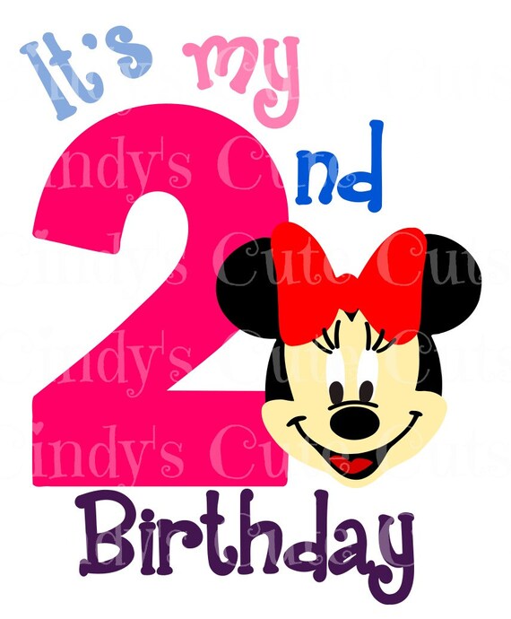 Download It's My Second Birthday Miss Mouse 2nd 2 two one Girl ...