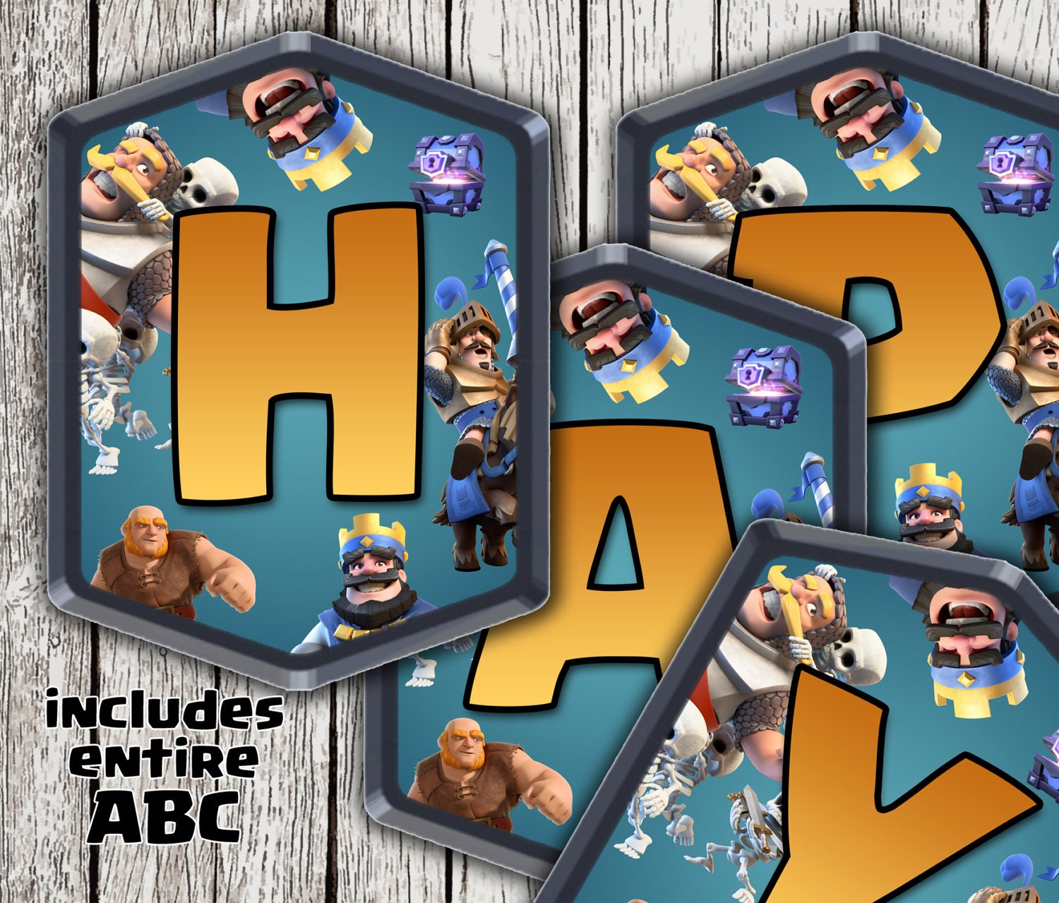 Clash Royale Printable Banner Clash Royale Birthday Party