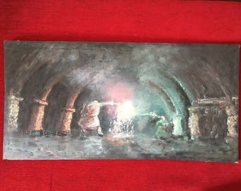 Harry Potter Oil Painting - Dumbledore vs Voldemort