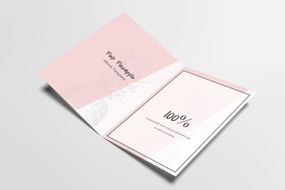 eBook Template Custom | Pink Pineapple | Customizable eBook Template | Google Docs / Windows Word DOCX / Mac Pages / A4 / Letter Available