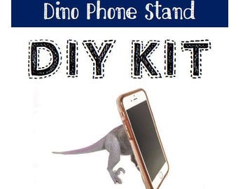 DIY Dinosaur Tail Phone Stand Kit - for iPhone, Android, any cellphone, phone accessory, desk gadget, dino butt stand, boyfriend gift