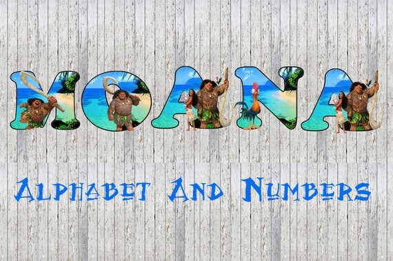 moana maui 35 alphabet and number images party event letter